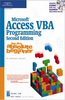 Microsoft Access VBA Programming for the Absolute Beginner 