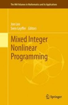 Mixed Integer Nonlinear Programming