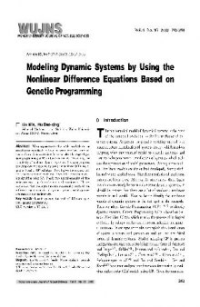 Modeling Dynamic Systems by Using the Nonlinear Difference Equations Based on Genetic Programming