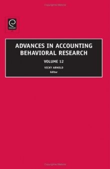 Advances in Accounting Behavioral Research ~ Volume 12