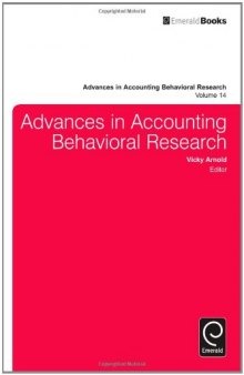 Advances in Accounting Behavioral Research, Volume 14  