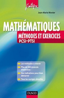 Méthodes et exercices de mathématiques PCSI-PTSI