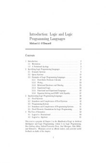 O'Donnell M.J.Introduction.Logic and logic programming languages