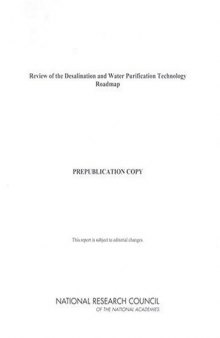 Review of the Desalination and Water Purification Technology Roadmap