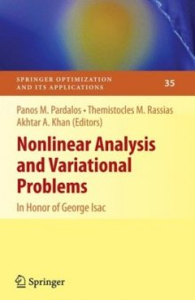 Nonlinear analysis and variational problems: In honor of George Isac