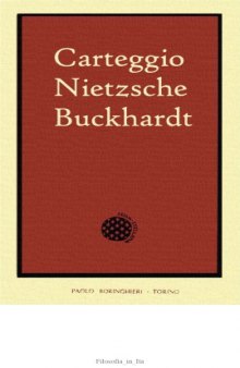 Carteggio Nietzsche-Burckhardt