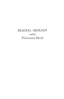 Glacial geology and the Pleistocene epoch,