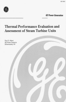 Thermal Performance Eval, Assessment of Steam Turbine Units