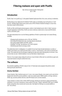 Filtering malware and spam with Postfix