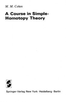 A course in simple-homotopy theory