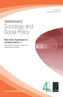 New Modes of Governance in Activation Policies - 1: International Journal of Sociology and Social Policy - Issue 7 & 8, Volume 27