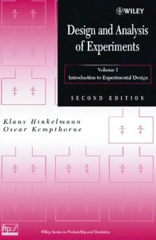 Design and analysis of experiments. Vol.1 Introduction