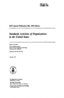 Standards Activities of Organizations in the United States
