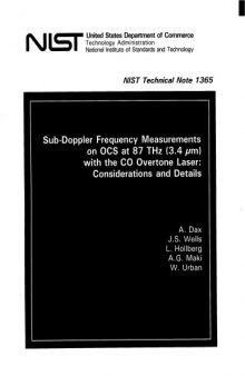 Sub-Doppler Frequency Measurements on OCS at 87 THz (3.4μm) with the CO Overtone Laser: Considerations and Details