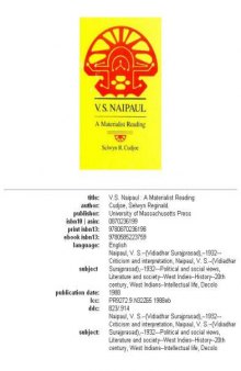 V. S. Naipaul: a materialist reading