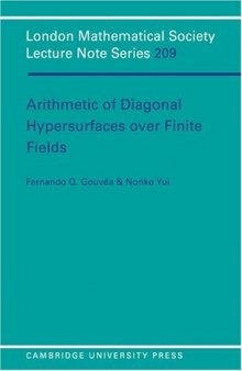 Arithmetic of Diagonal Hypersurfaces over Finite Fields