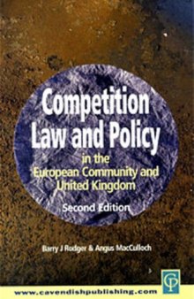 Competition Law and Policy in the ECand UK (2001)