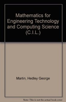 Mathematics for Engineering, Technology and Computing Science