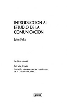 Introducción al estudio de la comunicación