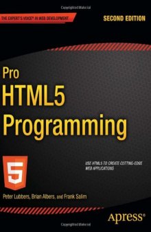 Pro HTML5 Programming (Professional Apress)