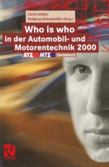 Who is who in der Automobil- und Motorentechnik 2000: ATZ/MTZ-Taschenbuch
