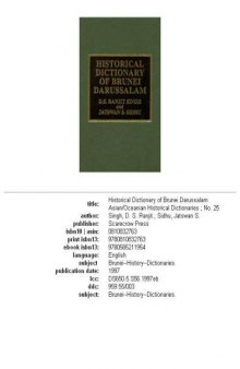 Historical Dictionary of Brunei Darussalam