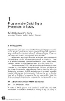 Programmable Digital Signal Processors Architecture Programming, and Applications