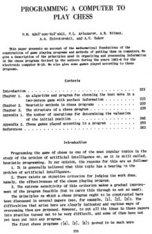 programming a computer to play chess