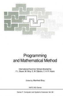 Programming and Mathematical Method: International Summer School