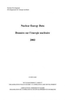 Nuclear Energy Data Donnees Sur L'Energie Nucleaire 2003