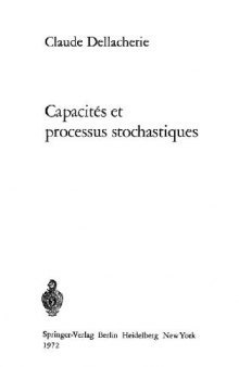 Capacités et processus stochastiques