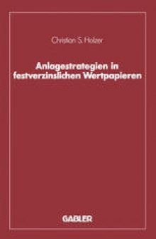 Anlagestrategien in festverzinslichen Wertpapieren