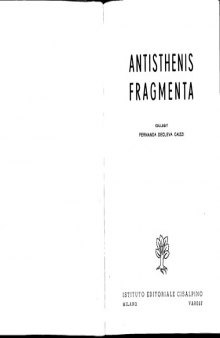 Antisthenis Fragmenta 