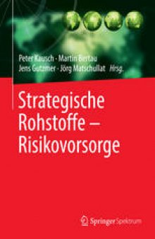 Strategische Rohstoffe — Risikovorsorge