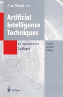 Artificial Intelligence Techniques: A Comprehensive Catalogue