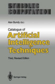 Catalogue of Artificial Intelligence Techniques