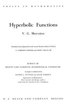 Hyperbolic Functions