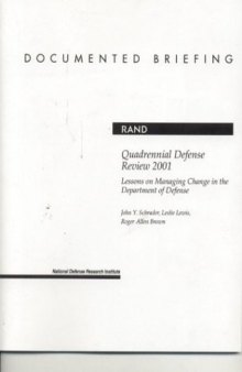 Quadrennial Defense Review 2001: Lessons on Managing Change in the Department of Defense