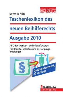 Taschenlexikon des neuen Beihilferechts, 20. Auflage (Ausgabe 2010)