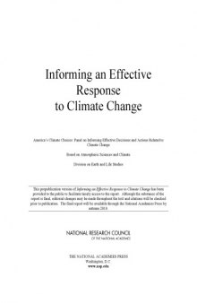 Informing an Effective Response to Climate Change