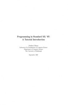 Programming in standard ML 97.A tutorial introduction