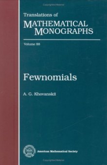 Fewnomials (Translations of Mathematical Monographs)