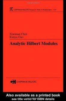 Analytic Hilbert modules