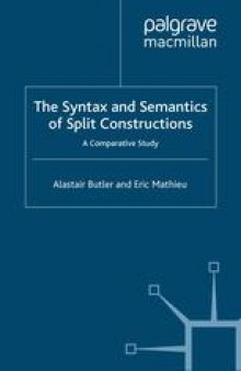 The Syntax and Semantics of Split Constructions: A Comparative Study