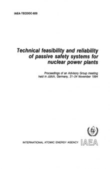 Tech Feas, Reliability of Passive Safety Systems for Nucl Powerplants (IAEA TECDOC-920)