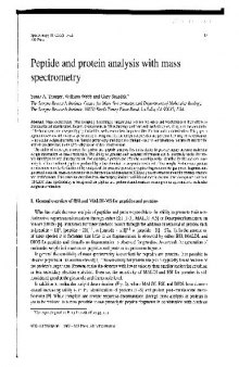 Peptide and Protein Analysis with Mass Spectrometry