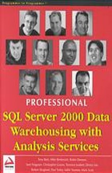 Professional SQL Server 2000 data warehousing with analysis services