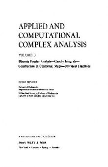 Applied & Computational Complex Analysis