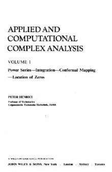 Applied and computational complex analysis