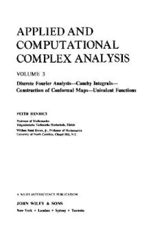 Applied and computational complex analysis